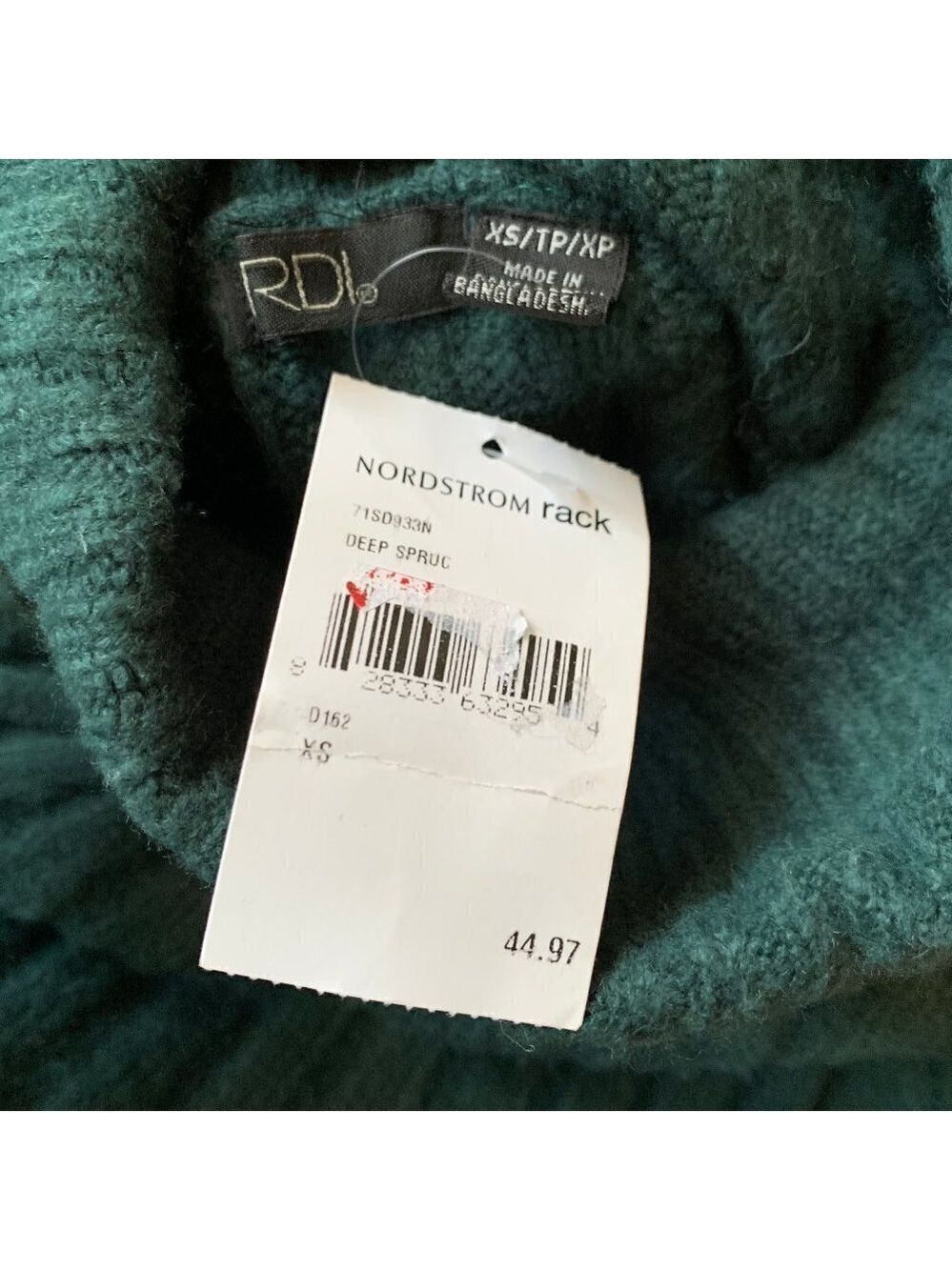 RDI long sleeve Sweater Dress BNWT sz XSmall NEW - Picture 5 of 6